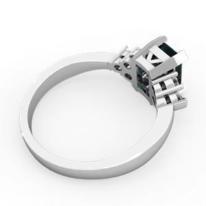 Alexandrite Timeless Classic 14K White Gold ring R2591