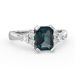 Alexandrite Timeless Classic 14K White Gold ring R2591