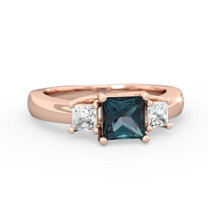 matching engagment rings - Three Stone Trellis