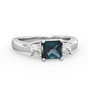 matching engagment rings - Three Stone Trellis
