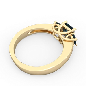 Alexandrite Three Stone Trellis 14K Yellow Gold ring R4015