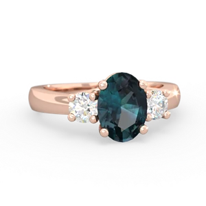 matching engagment rings - Diamond Three Stone Oval Trellis