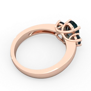 Alexandrite Three Stone Oval Trellis 14K Rose Gold ring R4024
