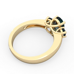 Alexandrite Three Stone Oval Trellis 14K Yellow Gold ring R4024