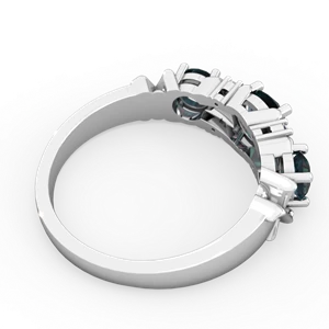 Alexandrite Hugs And Kisses 14K White Gold ring R5016