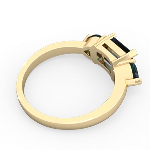Alexandrite Three Stone 14K Yellow Gold ring R5235