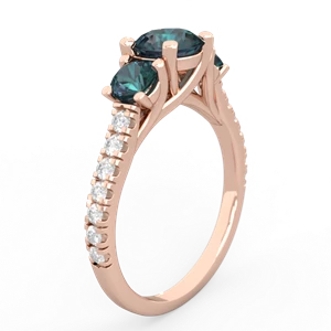 Alexandrite Pave Trellis 14K Rose Gold ring R5500