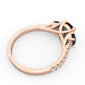 Alexandrite Pave Trellis 14K Rose Gold ring R5500