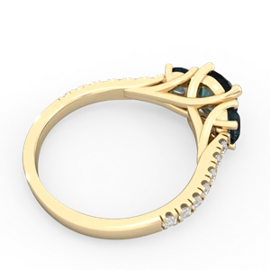 Alexandrite Pave Trellis 14K Yellow Gold ring R5500