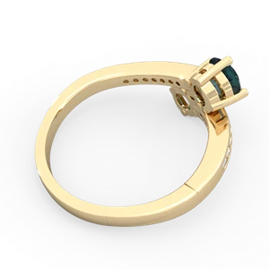 Alexandrite Channel Set Two Stone 14K Yellow Gold ring R5303