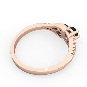 Alexandrite Infinity Pave Two Stone 14K Rose Gold ring R5285