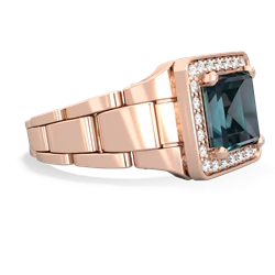 Alexandrite Men's Watch 14K Rose Gold ring R0510