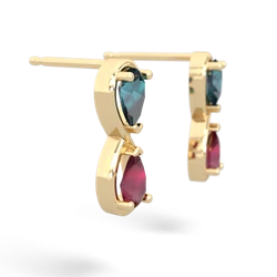 Alexandrite Infinity 14K Yellow Gold earrings E5050