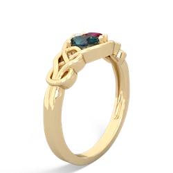 Alexandrite Celtic Love Knot 14K Yellow Gold ring R5420