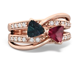 Alexandrite Bowtie 14K Rose Gold ring R2360