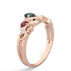 Alexandrite Crown Keepsake 14K Rose Gold ring R5740