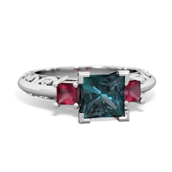 Alexandrite Eternal Embrace Engagement 14K White Gold ring C2001