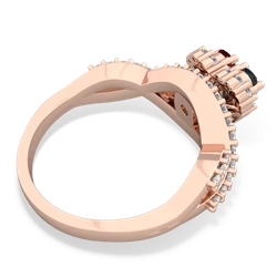 Alexandrite Diamond Twist 'One Heart' 14K Rose Gold ring R2640HRT