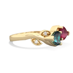 Alexandrite Floral Elegance 14K Yellow Gold ring R5790