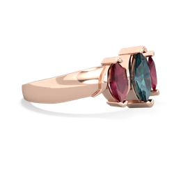 Alexandrite Three Peeks 14K Rose Gold ring R2433