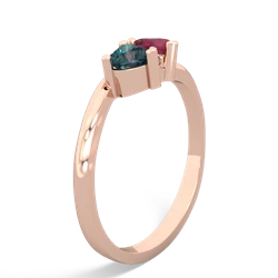 Alexandrite Sweethearts 14K Rose Gold ring R5260