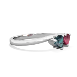 Alexandrite Sweethearts 14K White Gold ring R5260