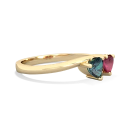 Alexandrite Sweethearts 14K Yellow Gold ring R5260