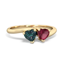 Alexandrite Sweethearts 14K Yellow Gold ring R5260