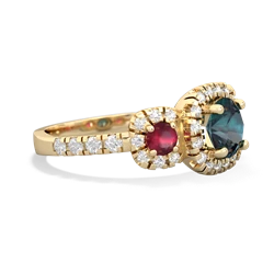 Alexandrite Regal Halo 14K Yellow Gold ring R5350