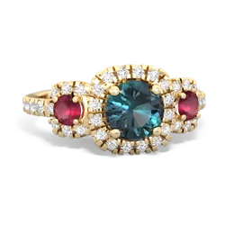 Alexandrite Regal Halo 14K Yellow Gold ring R5350