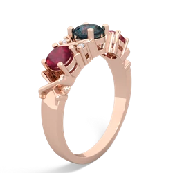 Alexandrite Hugs And Kisses 14K Rose Gold ring R5016