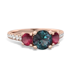 Alexandrite Pave Trellis 14K Rose Gold ring R5500