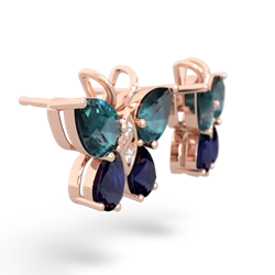 Alexandrite Butterfly 14K Rose Gold earrings E2215