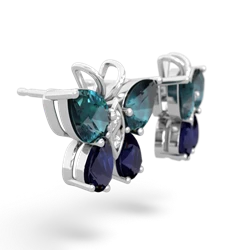 Alexandrite Butterfly 14K White Gold earrings E2215