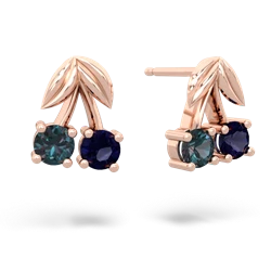 Alexandrite Sweet Cherries 14K Rose Gold earrings E7001