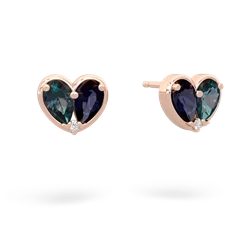 Alexandrite 'Our Heart' 14K Rose Gold earrings E5072