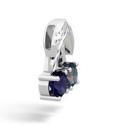 Alexandrite Sweet Cherries 14K White Gold pendant P7001