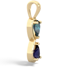 Alexandrite Infinity 14K Yellow Gold pendant P5050