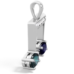 Alexandrite Color Of Music 14K White Gold pendant P3334