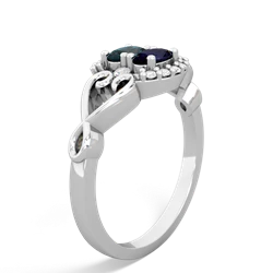 Alexandrite Love Nest 14K White Gold ring R5860