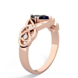 Alexandrite Keepsake Celtic Knot 14K Rose Gold ring R5300