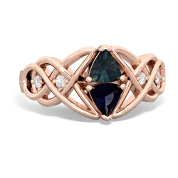 Alexandrite Keepsake Celtic Knot 14K Rose Gold ring R5300