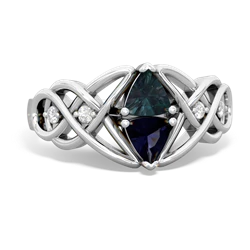 Alexandrite Keepsake Celtic Knot 14K White Gold ring R5300