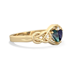 Alexandrite Celtic Love Knot 14K Yellow Gold ring R5420