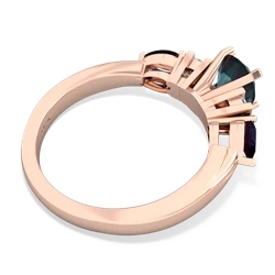 Alexandrite 6Mm Round Eternal Embrace Engagement 14K Rose Gold ring R2005