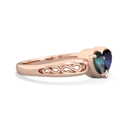 Alexandrite Filligree 'One Heart' 14K Rose Gold ring R5070