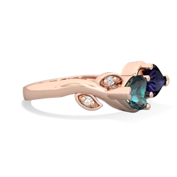 Alexandrite Floral Elegance 14K Rose Gold ring R5790