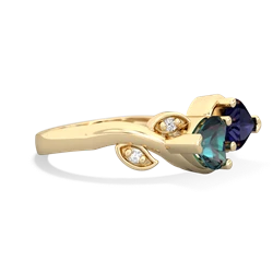 Alexandrite Floral Elegance 14K Yellow Gold ring R5790