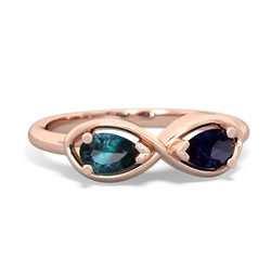 Alexandrite Infinity 14K Rose Gold ring R5050