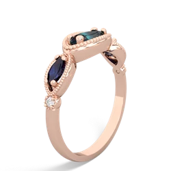 Alexandrite Milgrain Marquise 14K Rose Gold ring R5700